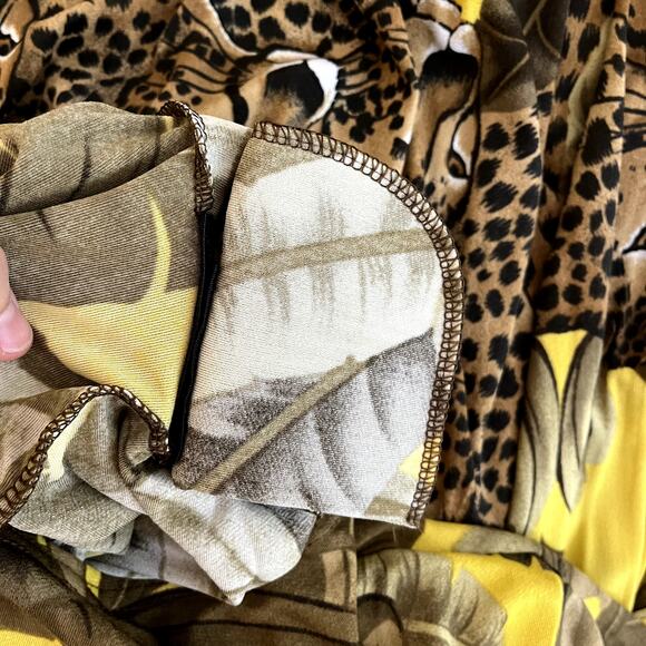 Vintage LS Collections Sunu Cheetah Leopard Travel Slinky Tunic Top NEW NWOT 3X - Picture 8 of 9